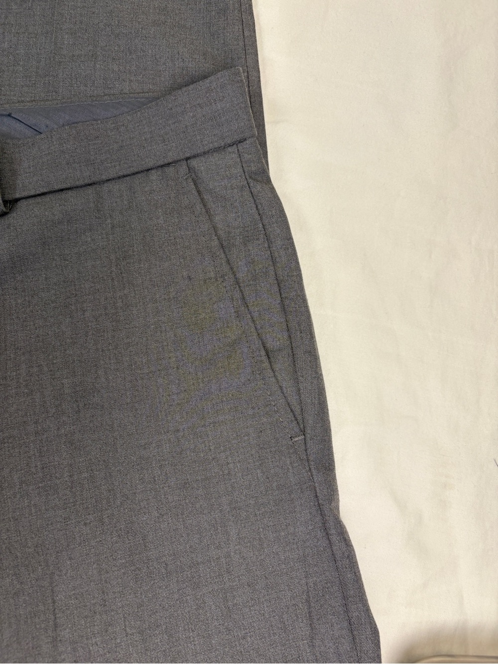 Men's Dress Pants — Dark Gray Tailored Flat Front - Picture 5 of 12